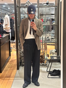 「NEW ERA（ニューエラ）の『別注』New Era×URBAN RESEARCH　940CS（キャップ、ブルー系）」を使った、あべゆーきさん（メンズ・175cm）の夏コーディネート