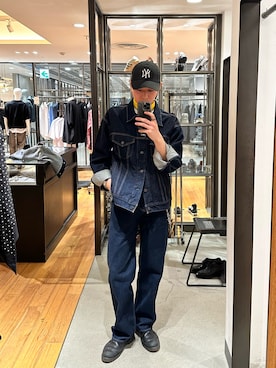 「URBAN RESEARCH（アーバンリサーチ）のCIOTA　4 POCKETS DENIM JACKET（デニムジャケット、ブルー系）」を使った、あべゆーきさん（メンズ・175cm）の春コーディネート