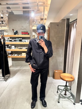 「URBAN RESEARCH（アーバンリサーチ）のDICKIES　EISENHOWER JACKET（ブルゾン、ブラック系）」を使った、あべゆーきさん（メンズ・175cm）の春コーディネート