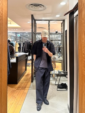 「NEW ERA（ニューエラ）のNew Era　CC 261 BB CAP（キャップ、ホワイト系）」を使った、あべゆーきさん（メンズ・175cm）の春コーディネート