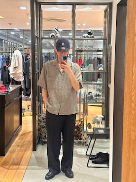 「NEW ERA（ニューエラ）の『別注』New Era×URBAN RESEARCH　940CS（キャップ、ブルー系）」を使った、あべゆーきさん（メンズ・175cm）の夏コーディネート