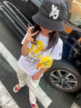 「Y-3（ワイスリー）のアイテム」を使った、𝚛𝚎𝚛𝚎𝚖𝚊𝚛𝚞ᵕ̈*さん（キッズ・130cm）の春コーディネート