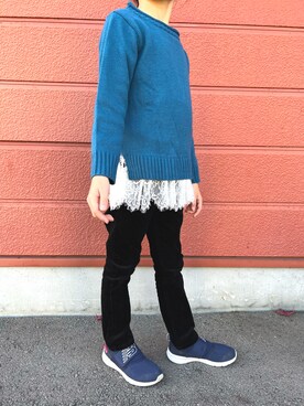 「Right-on（ライトオン）のアイテム（パンツ）」を使った、Yu-&Ri-(多忙のため不定期投稿)さん（キッズ・120cm）の秋コーディネート