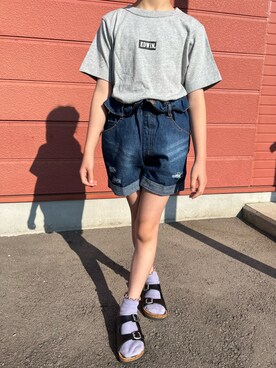 「Lee（リー）のアイテム（シューズ）」を使った、Yu-&Ri-(多忙のため不定期投稿)さん（キッズ・122cm）の夏コーディネート