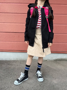 「ごきげんウィーク」｜「アイテム（パーカー）」を使った、Yu-&Ri-(多忙のため不定期投稿)さん（キッズ・122cm）の春コーディネート