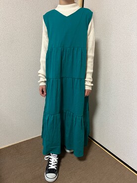 「GLOBAL WORK（グローバルワーク）のアイテム（ワンピース/ドレス）」を使った、Yu-&Ri-(多忙のため不定期投稿)さん（キッズ・127cm）の秋コーディネート