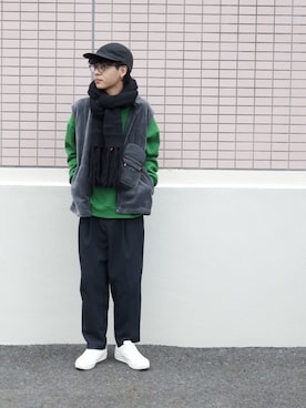 「MoonStar（ムーンスター）のMOONSTAR/810s/ムーンスター/エイトテンス KITCHE/キッチェ（スニーカー）」を使った、donuts22さん（メンズ・163cm）の冬コーディネート