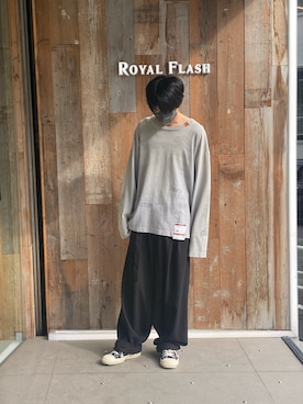 「MIHARAYASUHIRO（ミハラヤスヒロ）のアイテム（スラックス）」を使った、nantai1さん（メンズ・181cm）の夏コーディネート