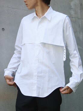 「JOHN LAWRENCE SULLIVAN（ジョンローレンスサリバン）のアイテム（スラックス）」を使った、nantai1さん（メンズ・181cm）の夏コーディネート