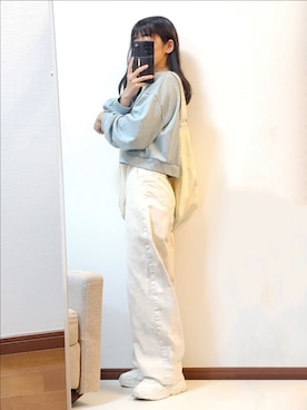 「NEV（ネブ）のアイテム」を使った、文さん（レディース・153cm）の秋コーディネート