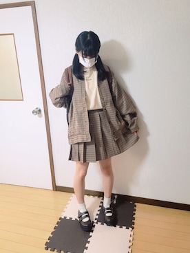 「moi tytto（モイテュット）のアイテム（ブルゾン）」を使った、文さん（レディース・153cm）の秋コーディネート