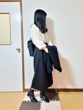 「Honeys（ハニーズ）のアイテム（ダウンジャケット/コート）」を使った、文さん（レディース・153cm）の冬コーディネート