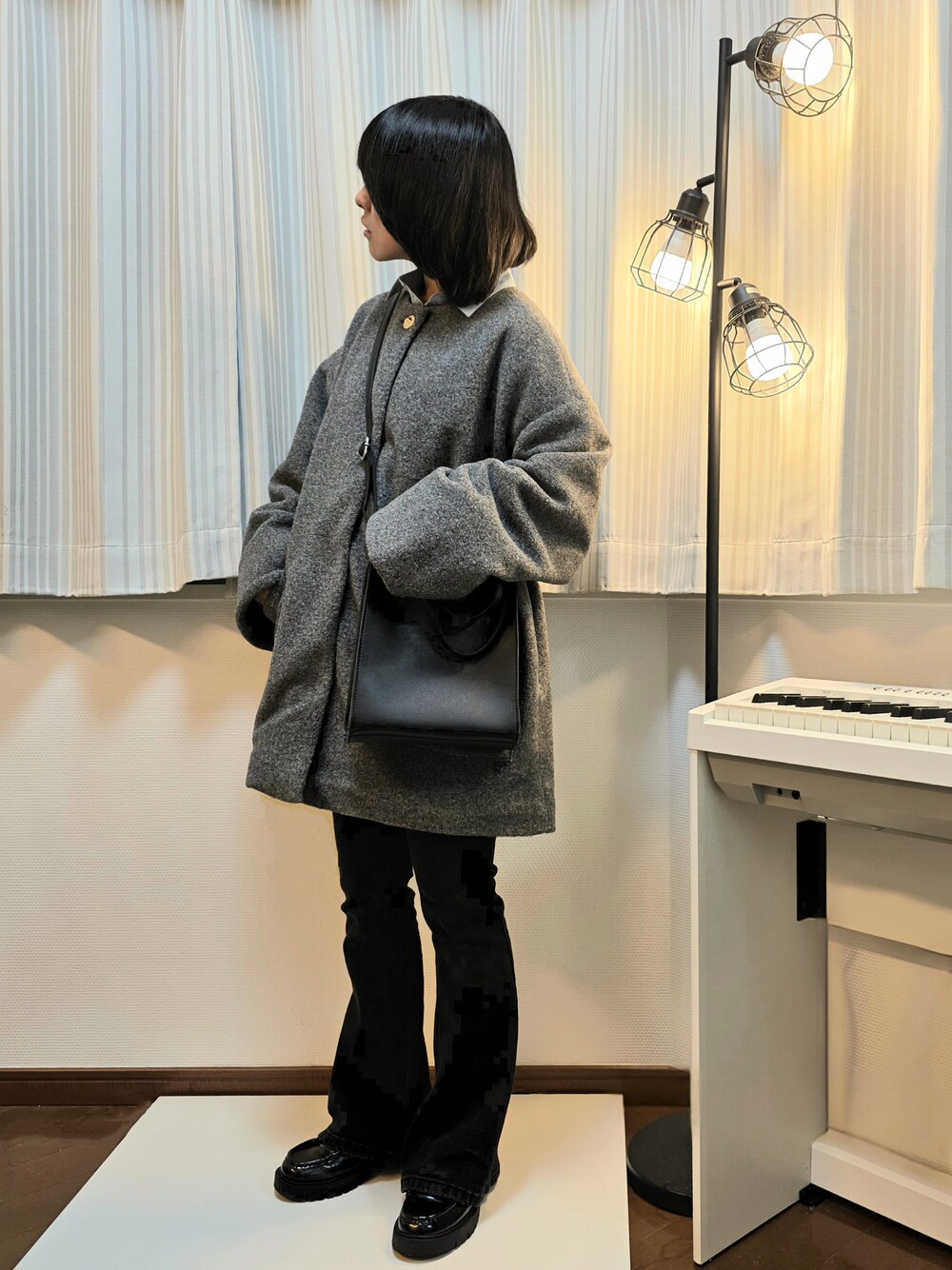 文｜moi tyttoのノーカラーコートを使ったコーディネート - WEAR