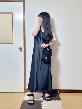 「theory（セオリー）のアイテム（ワンピース/ドレス）」を使った、文さん（レディース・153cm）の夏コーディネート