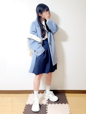 「INGNI（イング）のアイテム（その他アウター）」を使った、文さん（レディース・153cm）の冬コーディネート