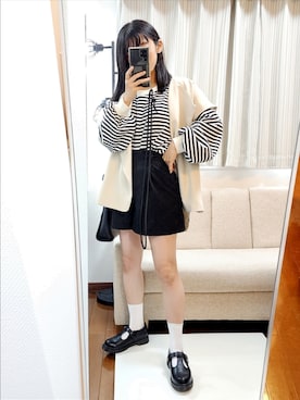 「la farfa SHOES（ラ・ファーファ シューズ）のアイテム」を使った、文さん（レディース・153cm）の夏コーディネート