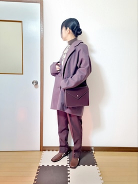 「Honeys（ハニーズ）のアイテム（ダウンジャケット/コート）」を使った、文さん（レディース・153cm）の冬コーディネート