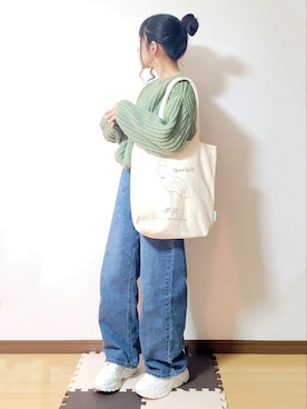 「NEV（ネブ）のアイテム」を使った、文さん（レディース・153cm）の冬コーディネート