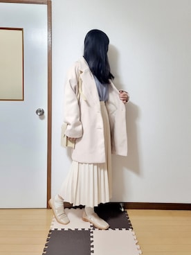 「Honeys（ハニーズ）のアイテム（ダウンジャケット/コート）」を使った、文さん（レディース・153cm）の冬コーディネート