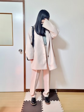 「Honeys（ハニーズ）のアイテム（ダウンジャケット/コート）」を使った、文さん（レディース・153cm）の冬コーディネート