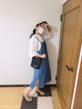 「Belle Maison（ベルメゾン）のアイテム」を使った、文さん（レディース・153cm）の夏コーディネート