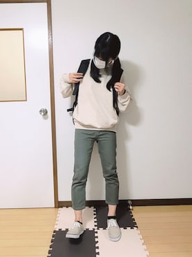 「７分丈パンツ」｜文さん（レディース・153cm）の秋コーディネート