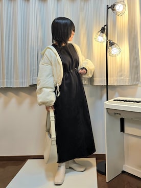 「アイテム（ブーツ）」を使った、文さん（レディース・153cm）の秋コーディネート