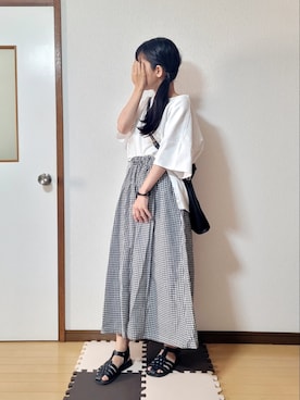 「クルリンパ」｜文さん（レディース・153cm）の夏コーディネート