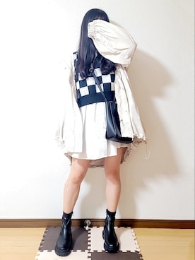 「INGNI（イング）のアイテム（その他アウター）」を使った、文さん（レディース・153cm）の秋コーディネート