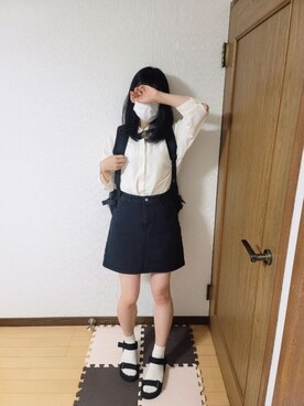 「台形スカート」｜文さん（レディース・153cm）の夏コーディネート