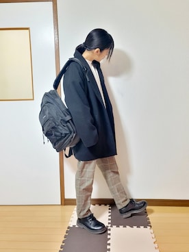 「Honeys（ハニーズ）のアイテム（ダウンジャケット/コート）」を使った、文さん（レディース・153cm）の冬コーディネート