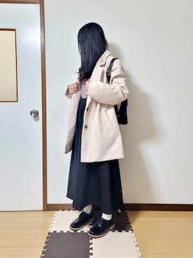 「Honeys（ハニーズ）のアイテム（ダウンジャケット/コート）」を使った、文さん（レディース・153cm）の冬コーディネート