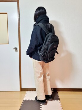 「Scramble（スクランブル）のアイテム」を使った、文さん（レディース・153cm）の冬コーディネート