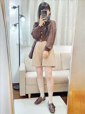 「Honeys（ハニーズ）のアイテム（タンクトップ）」を使った、文さん（レディース・153cm）の夏コーディネート