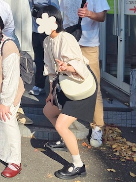 「アイテム（ソックス/靴下）」を使った、文さん（レディース・153cm）の秋コーディネート