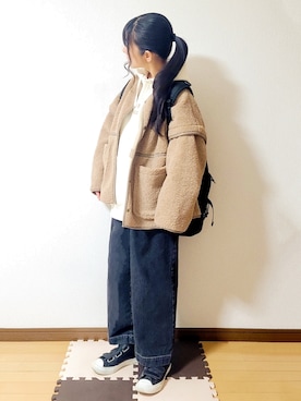 「ベルクロ」｜文さん（レディース・153cm）の冬コーディネート