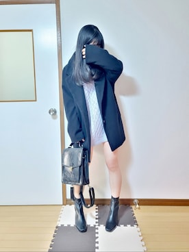 「Honeys（ハニーズ）のアイテム（ダウンジャケット/コート）」を使った、文さん（レディース・153cm）の冬コーディネート
