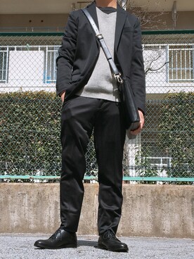 クラッチバッグを使った 雨の日コーデ のメンズ人気ファッションコーディネート Wear