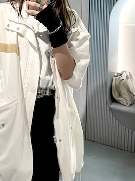 「JEANASIS（ジーナシス）のアイテム（ミリタリージャケット）」を使った、Aenさん（レディース・170cm）の冬コーディネート