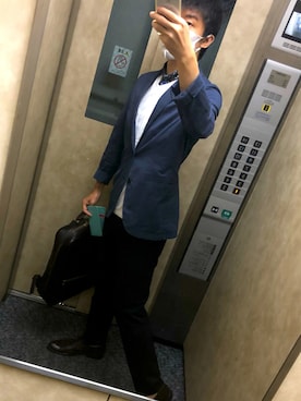 「PLST（プラステ）のアイテム（パンツ）」を使った、finearrowさん（メンズ・172cm）の秋コーディネート