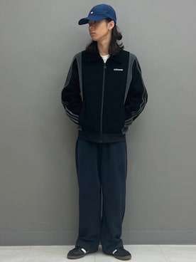 「adidas originals」｜「アイテム（ブルゾン）」を使った、ESさん（メンズ・165cm）の秋コーディネート
