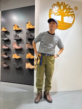 「アイテム（帽子）」を使った、tbl4375さん（メンズ・163cm）の夏コーディネート
