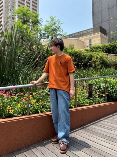 メンズ 半袖 ウーブン バッジ Tシャツ