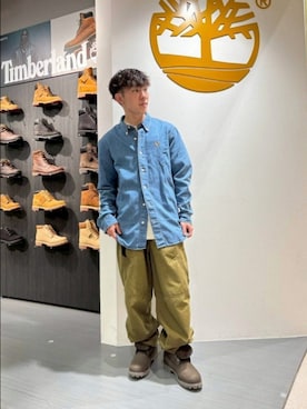 Timberlandなんばパークスさん（メンズ・160cm）の秋コーディネート