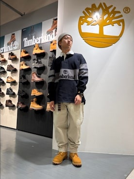 「アイテム（その他トップス）」を使った、Timberlandなんばパークスさん（メンズ・163cm）の秋コーディネート
