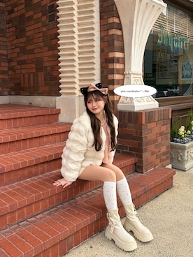 「by muni:r（バイ ムニール）のアイテム」を使った、3boさん（レディース・159cm）の冬コーディネート