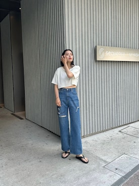 「短丈」｜「アイテム（ワンピース/ドレス）」を使った、MISAKIさん（レディース・174cm）の春コーディネート