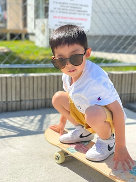 「カラー×コーデ」｜POKU✳︎さん（キッズ・120cm）の春コーディネート