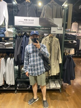 「plain-me（プレインミー）のアイテム（トップス）」を使った、yakilerさん（メンズ・168cm）の冬コーディネート