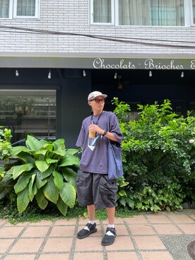 「GOOPiMADE」｜「アイテム（キャップ）」を使った、DylanLiu🇹🇼さん（メンズ・174cm）の夏コーディネート
